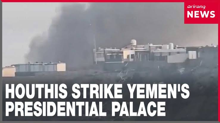 Houthi Missile Attack On Yeman Presidential Palace huothi